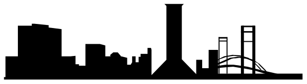 The image shows a gray background with two black lines forming an abstract shape that could be interpreted as either a stylized face or some other geometric pattern; there is no text present in this clip-art image, and it does not depict any recognizable objects, people, animals, actions, or setting.