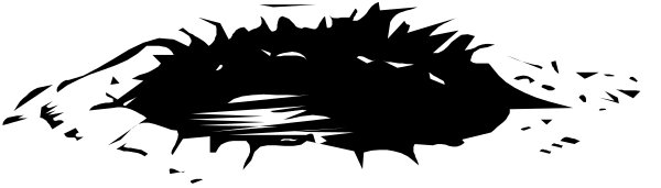 The image shows a black and white photo of an animal with its head sticking out from behind some trees at nighttime.