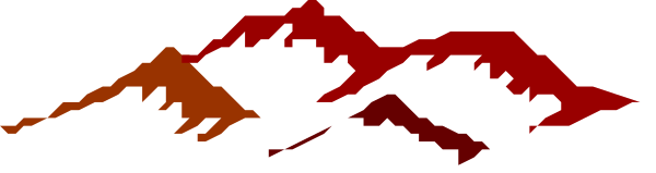 The image shows a red line with jagged edges on top of an abstract background that resembles mountains against a dark grey sky-like backdrop.