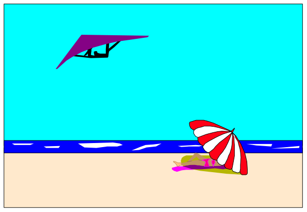 The image shows a pixelated scene with an animated character running on sand near water under blue sky; there's also text that reads "Welcome to my world."