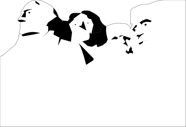The image shows a black and white photo of three individuals standing next to each other with their backs facing forward; there is no text present in this clip-art image.
