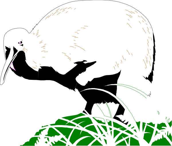 The image shows a cartoon of an animal resembling a bear standing on top of green grass with its mouth open as if it's speaking in front of some bushes at nighttime under what appears to be moonlight, and there is no visible text or other objects present.