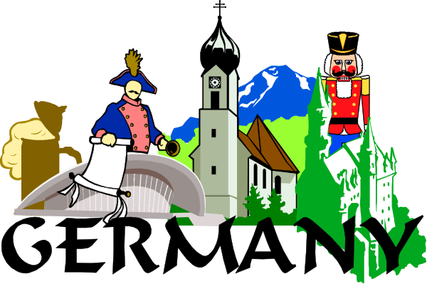 The image shows a pixelated scene with three figures: on the left side is an animated character riding what appears to be a horse; in the center stands another figure that seems like it could represent royalty due to its crown and scepter, flanked by two other characters who might symbolize guards or soldiers. On the right side of the image are buildings resembling castles with flags on top, suggesting an old European setting. The background is a simple gradient from dark at the bottom to lighter towards the skyline where mountains can be seen in silhouette against a blue backdrop