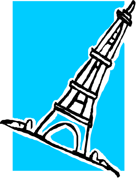 The image shows a blue sky with an airplane flying through it from left to right against white clouds.