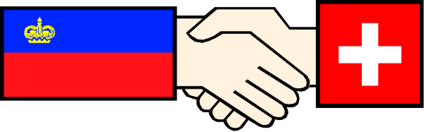 The image shows a pixelated representation of two hands shaking over three flags: Switzerland on top with its white cross symbolizing neutrality; in the middle is Russia's flag featuring red, blue, yellow, and green stripes along with an eagle emblem; at bottom is Romania's tricolor national flag.