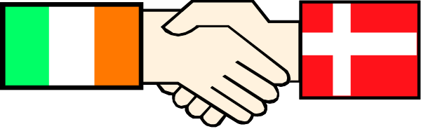 The image shows a pixelated representation of two hands with flags from different countries on their fingers meeting together over what appears to be an abstract background in shades of gray.