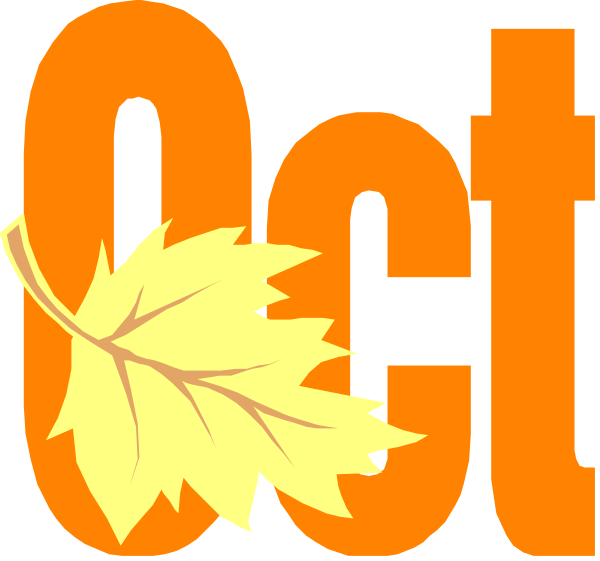 The image shows a graphic with text that reads "DOCTOR OCTOBER" at the top against an orange background featuring autumn leaves on either side of the word.