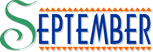 The image shows a calendar with "SEPTEMBER" written on it along with some decorative elements like stars at top corners of each month box.