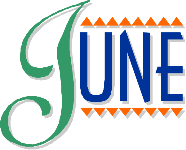 The image shows a graphic with text that reads "JUNE 16" at the top right corner of an orange background within what appears to be a stylized calendar frame design. Below this is another line of text in blue and white fonts, which says "THE JUNIOR LEAGUE OF [city name]." The style suggests it could represent a promotional or informational graphic related to the Junior League organization's activities for June 16th within that city. There are no other objects, people, animals, actions, or settings visible in this image