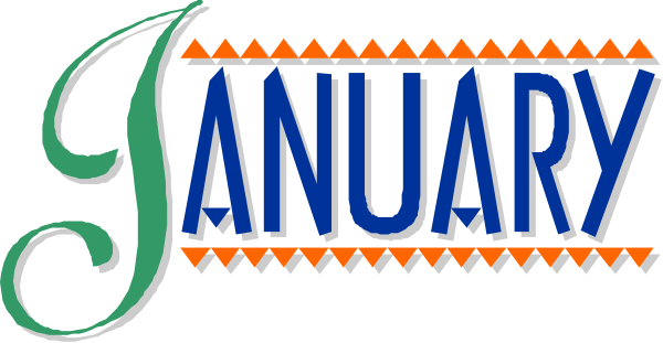 The image displays a graphic with text that reads "JANUARY" atop an illustration of what appears to be a calendar page for January 2016, featuring decorative elements such as stars and lines in various patterns around it. There is no additional context provided about the setting or any other objects present within this image. The style suggests that it could possibly serve as a greeting card or an informational graphic related to calendars.
