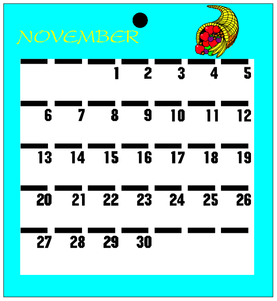 The image shows a calendar with dates from November to December 2018 displayed on it against a blue background. There is also an illustration of a pineapple at the top left corner above the month "November." Additionally, there's text that reads "NOVEMBER" and numbers indicating days in English format (e.g., '3', '4').