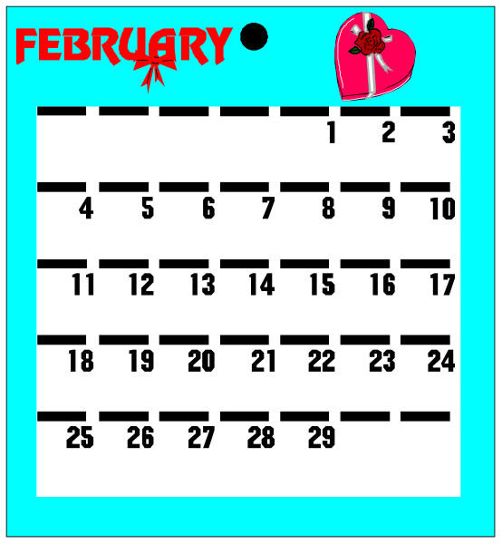 The picture shows a calendar with dates from February to March 2019 displayed on it against a blue background. There is also an image of a heart at the top left corner above the month "February." Additionally, there's text that reads "FEBRUARY" and "MARCH," indicating which months are shown in this calendar section. The days from Monday to Sunday for each week on the calendar appear as follows: February 18th through March 3rd shows a sequence of dates starting with Monday (2/4) ending with Friday, while Saturday is