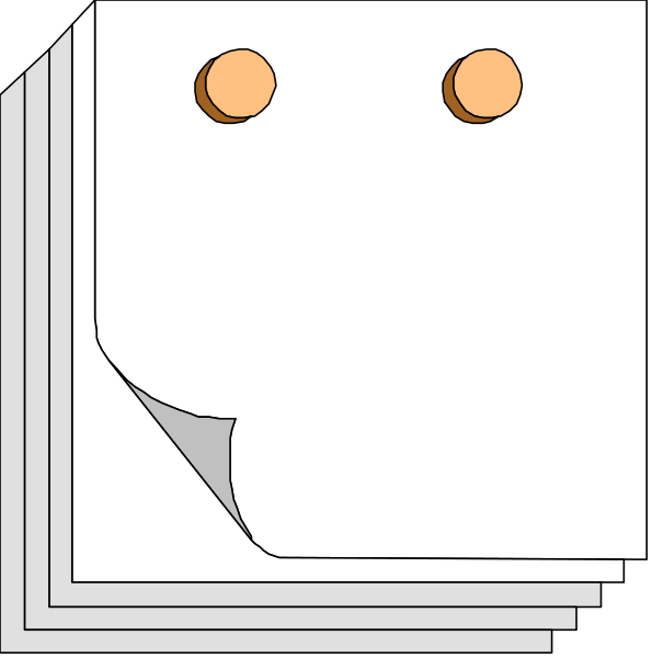 The image shows a simple black and white illustration of two orange circles on what appears to be an abstract background with geometric shapes around them.