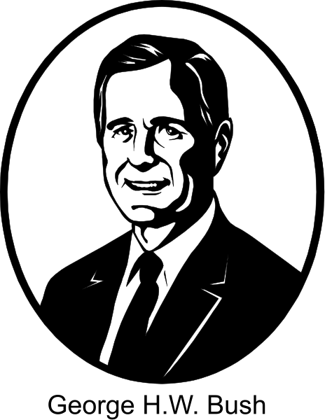 The black and white illustration shows a man with gray hair wearing glasses, dressed formally in a suit jacket over a shirt without tie, standing against an oval background that resembles a medal of honor design; he is smiling slightly as if posing for this image.