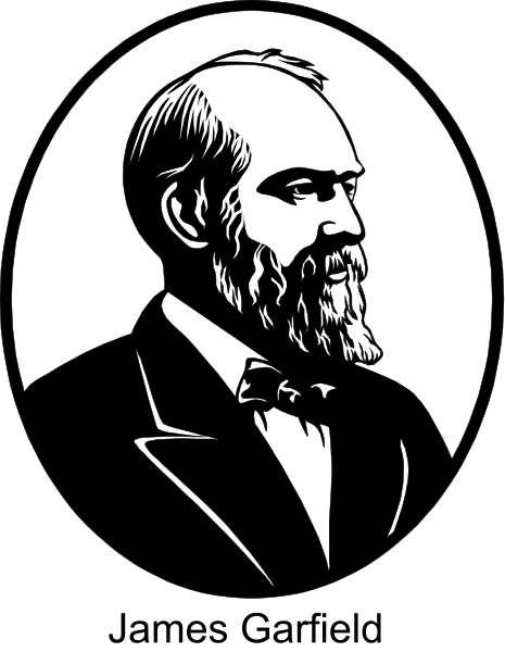 The black and white illustration features a man with facial hair wearing glasses, dressed formally in a suit jacket over a shirt collar, standing against an oval background that resembles paper texture.