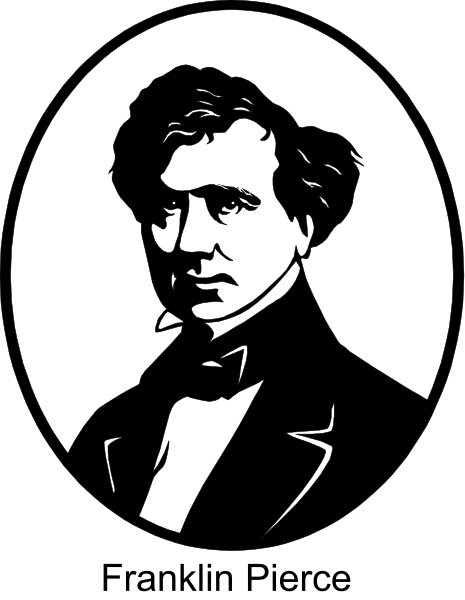 The black and white silhouette of a man with dark hair wearing glasses is shown against an oval background within this image.