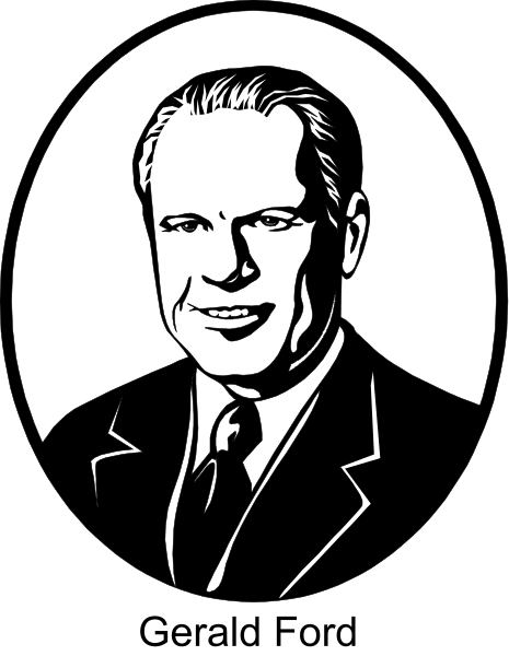 The black and white illustration features a man with dark hair wearing glasses, dressed formally in a suit jacket over a shirt without tie, standing against an oval background that has lines radiating from him to his right side; he is smiling slightly as if posing for this portrait-style image.