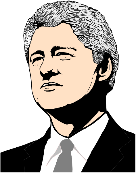 The black and white illustration features a man with gray hair wearing glasses, dressed formally in a suit jacket over a shirt without visible tie, standing against a dark background; he is looking directly at the viewer.