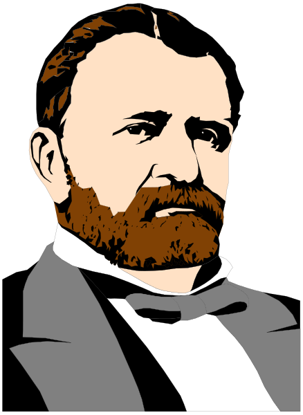 The image shows a black and white illustration of an older man with facial hair wearing formal attire; he is depicted in profile facing to his right against a plain background.