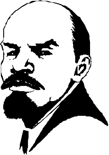 The black and white photo features a man with mustache looking to his right side of frame while wearing dark clothing against light background.