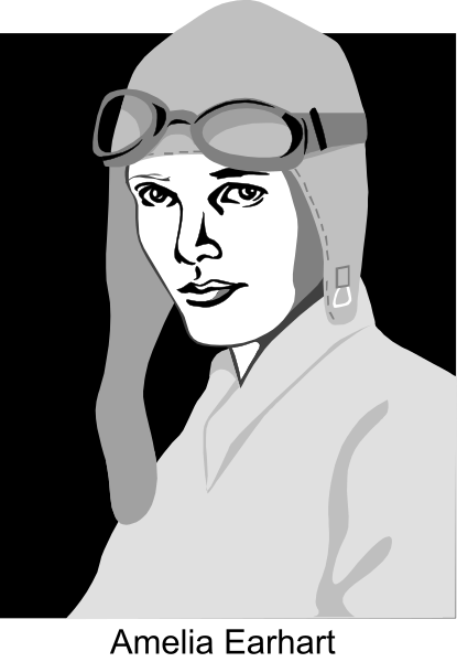 The black and white illustration features a person wearing goggles on their head with straps hanging down from either side of it; this individual is also donning an aviator's cap that has earflaps, suggesting military attire. They have short hair visible beneath the hat brim.