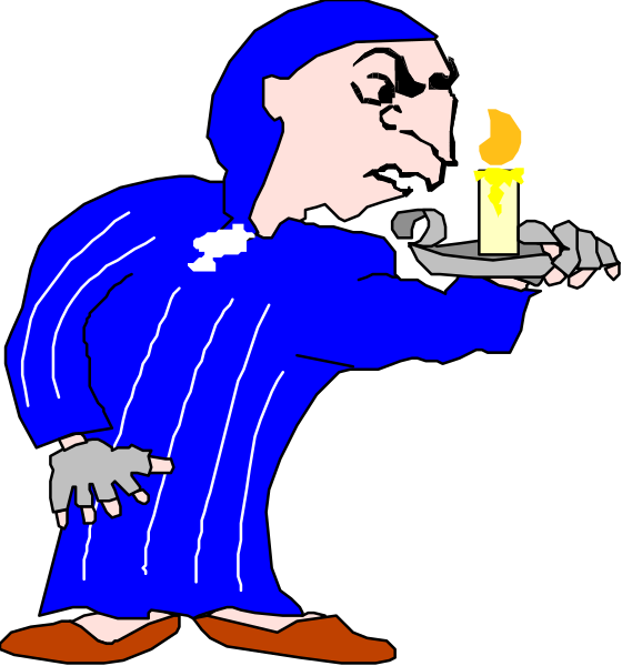 The image shows a cartoon of two characters: on top left, an animated character with devil horns is holding out a lit candle to another figure; below right, this second figure appears as a blue-robed wizard who seems surprised by the gesture and holds up their hand in response or disbelief.