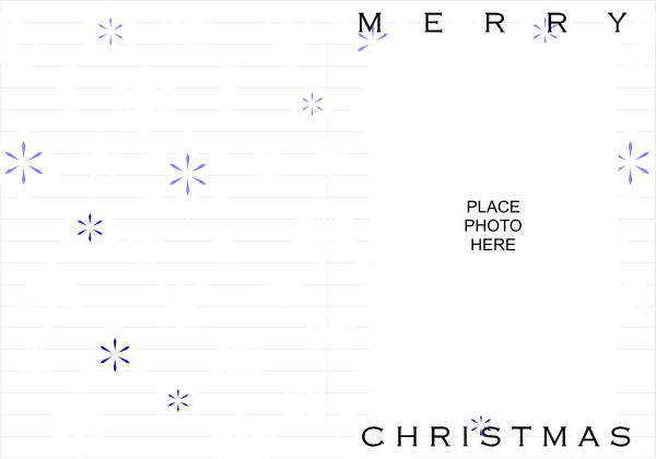 The photo shows a black background with white snowflakes scattered throughout it on both sides of what appears to be an advertisement in between them that says "PURE PHOTO HERE."