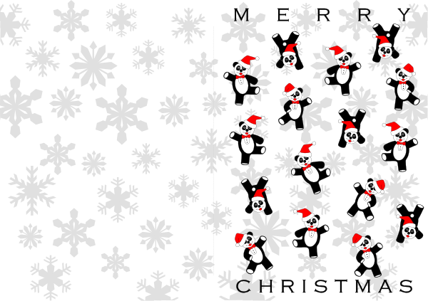 The image shows a black background with white snowflakes scattered throughout it; there is no text present on this clip-art graphic.