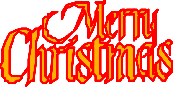 The text "CHRISTMAS" with a red glow effect around it is displayed on an otherwise dark background.