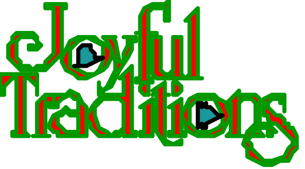 The image shows a pixelated text that reads "Happy Holidays" with colorful graphics of snowflakes around it on what appears to be a gray background.