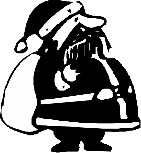 The black and white silhouette of a typewriter with keys on top against an untextured background.
