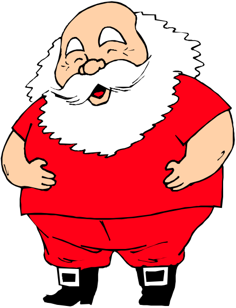The cartoon depicts a character with exaggerated facial features such as large eyes and mustache, wearing an oversized red shirt and pants, standing against a black background.