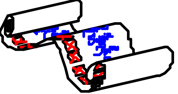 The image shows a black and white pixelated representation of an American flag with stars on it placed next to what appears to be a small model rocket launcher in front of two larger models that resemble space shuttles, all set against a dark background.