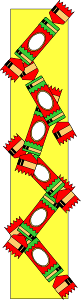 The image shows a long line of colorful cartoon characters with different expressions on their faces, all seemingly floating above each other in an abstract space without any discernible background details to provide context for location or time period.