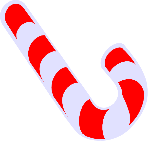 The image shows a candy cane with red stripes on it against a black background.