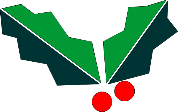 The image shows a Christmas tree with red berries on it against a dark background.