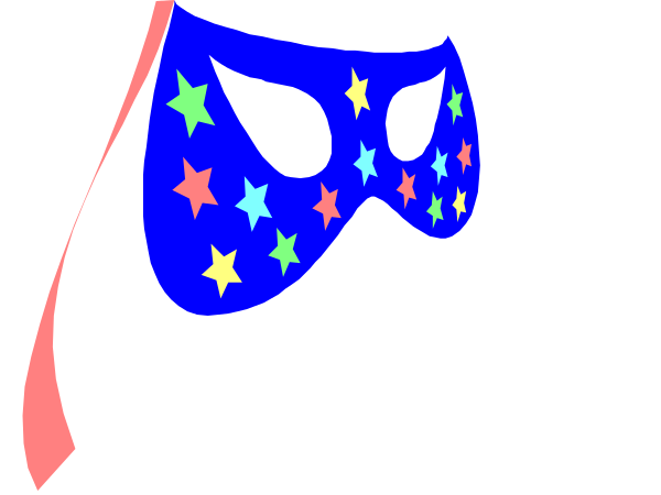 The image shows a black silhouette of an eye mask with stars on it against a dark background.
