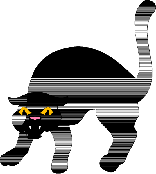 The image shows a black background with an animated tiger character on it.
