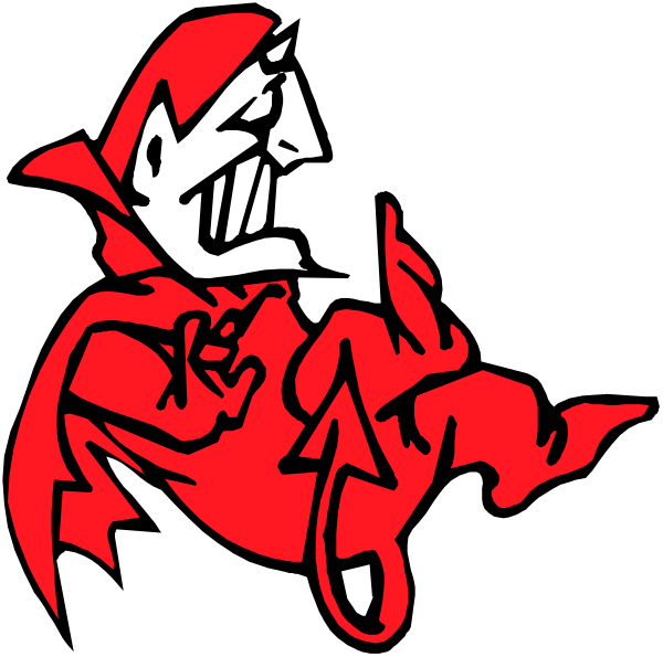 The image shows a black silhouette of an animated character with red hair on its head against a dark background; it appears to be in motion as if running towards something off-frame.