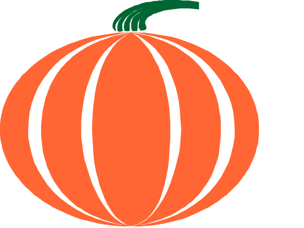The image shows two pumpkins with a stem on top of each other against an orange background.