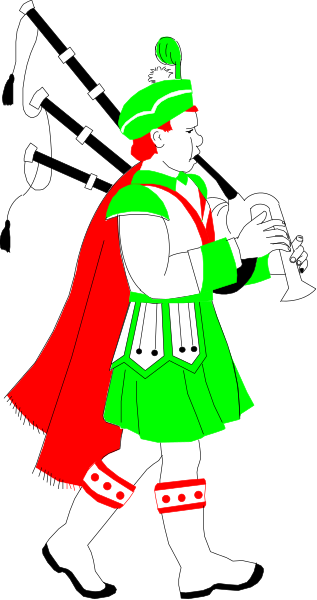 The image shows a stylized figure of an ancient warrior dressed as Hercules with red armor on his torso, holding two clubs in each hand, standing against a black background that transitions to gray at the bottom and has stars scattered across it; there is no text present within this clip-art.