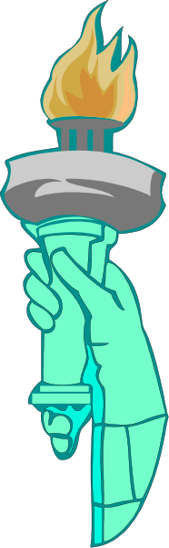 The image shows a stylized illustration of an electric torch with flames on top held by what appears to be a hand wearing gloves; it is set against a dark background that has diagonal lines creating a grid-like pattern, and there's no text present in this clip art style picture.