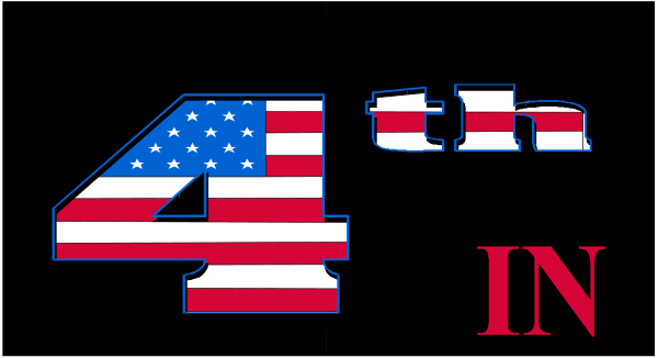The image shows a graphic with an American flag design on it featuring stars and stripes, along with text that reads "4TH OF JULY" in bold letters at the top of the flag. Below this is another line of text reading "1789 IN," which appears to be part of a larger phrase or slogan but only these two lines are visible within the image's frame. The style suggests it could be related to an event, possibly celebrating Independence Day in 2017 with some form of patriotic theme associated with "4th Of July"