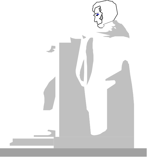 The image shows a black and white silhouette of Abraham Lincoln sitting on his memorial statue with an empty chair beside him in front view perspective.