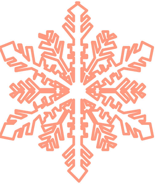The image shows a snowflake design with red hues against a dark background.