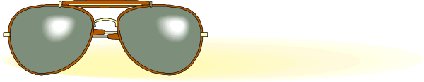 The image shows a pair of sunglasses with blue lenses resting on top of what appears to be an object that resembles a book or magazine cover due to its rectangular shape and spine-like design, set against a dark background.