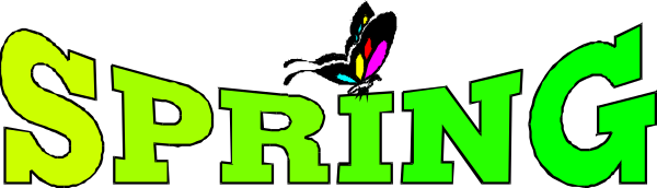 The image shows a sign with text that reads "springs" on it against an outdoor background featuring trees and grass.