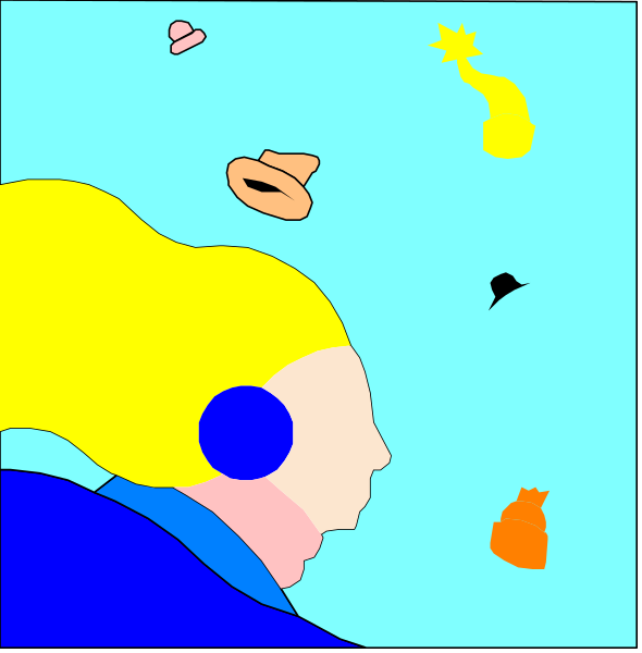 The image shows a split comic strip with two panels:

1) In the left panel, there is an illustration of a person's head from behind looking out over water filled with various floating objects such as bottles and other debris. There appears to be no text in this section.