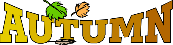 The image shows a sign with autumn leaves on it that says "AUTUMN" at the top of an orange banner in bold letters against a white background; below this is another line reading "AUSTIN," also written in large, black capital letters overlaid across two smaller lines containing pine cones and maple leaf patterns.