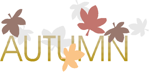 The image shows a banner with autumn leaves at its top edge, featuring various shades of brown and orange on what appears to be an overcast sky background; in the center is text that reads "AUTUMN ART" in capital letters, suggesting it might refer to artwork related to fall season.